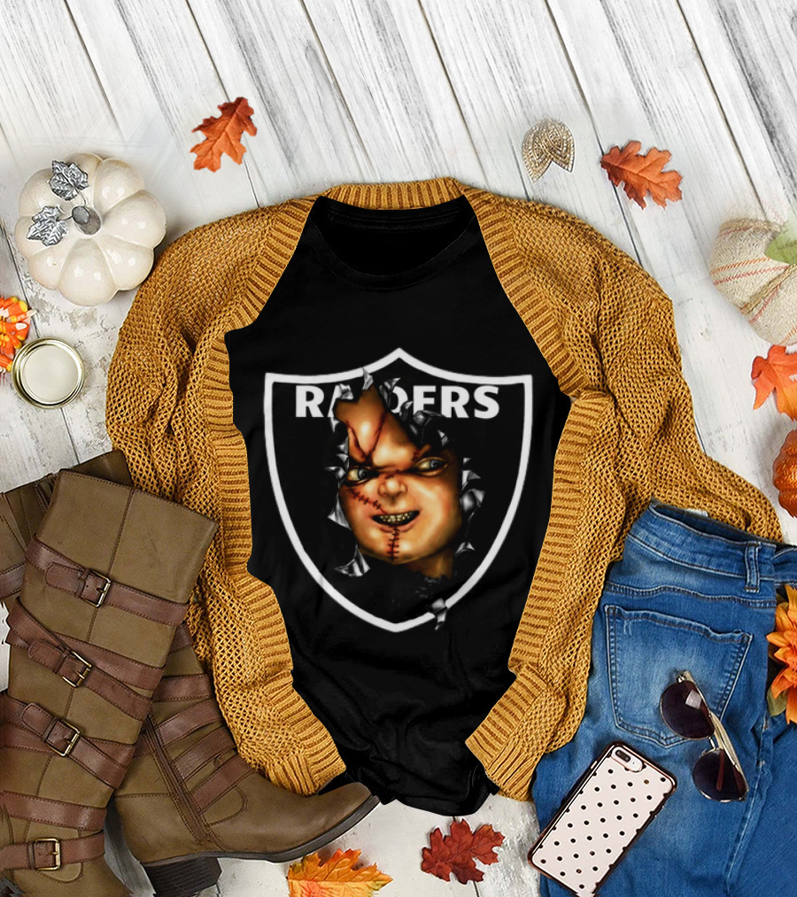 BruceDropEmOff 2000s Raiders Chucky Doll Raiders T-Shirt