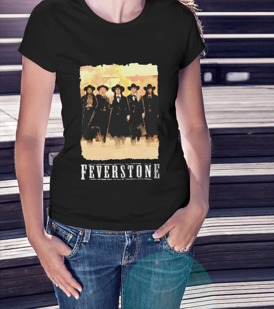 Feverstone Western Style Group In Cowboy Hats T-Shirt