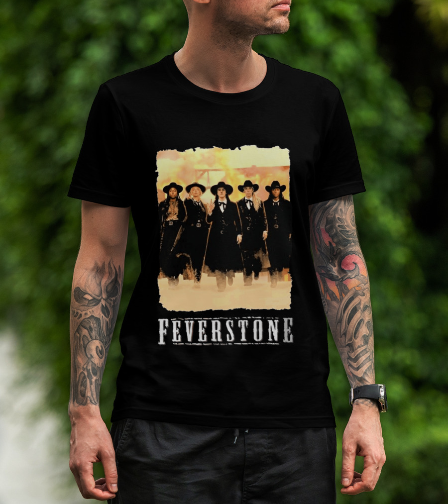Feverstone Western Style Group In Cowboy Hats T-Shirt