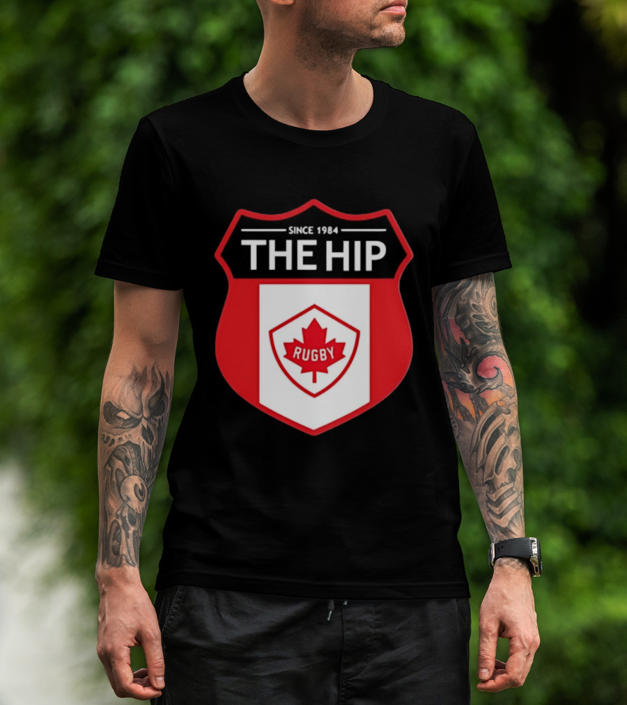 Canada Rugby The Hip Since 1984 Shield Maple Leaf Rugby T-Shirt