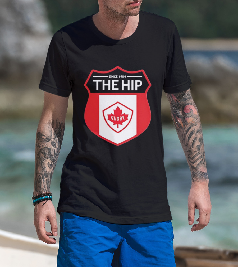 Canada Rugby The Hip Since 1984 Shield Maple Leaf Rugby T-Shirt