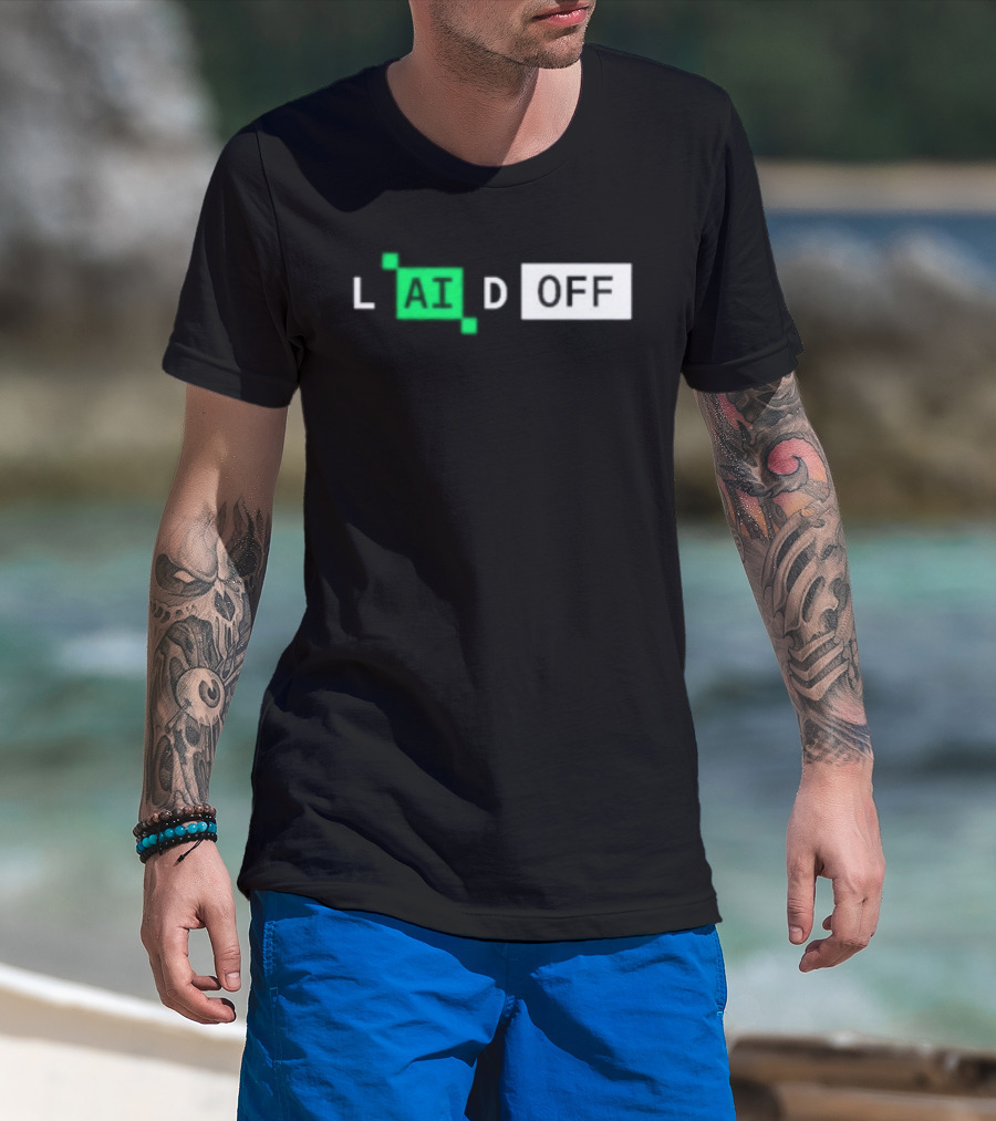 Laid Off AI Artificial Intelligence Tech Layoffs Green Circuit T-Shirt