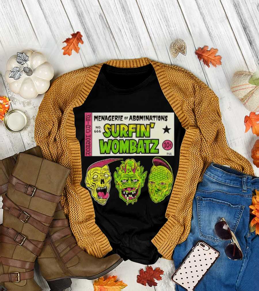 Weird Horror Menagerie Of Abominations No. 666 Surfin' Wombatz 10¢ PVH T-Shirt