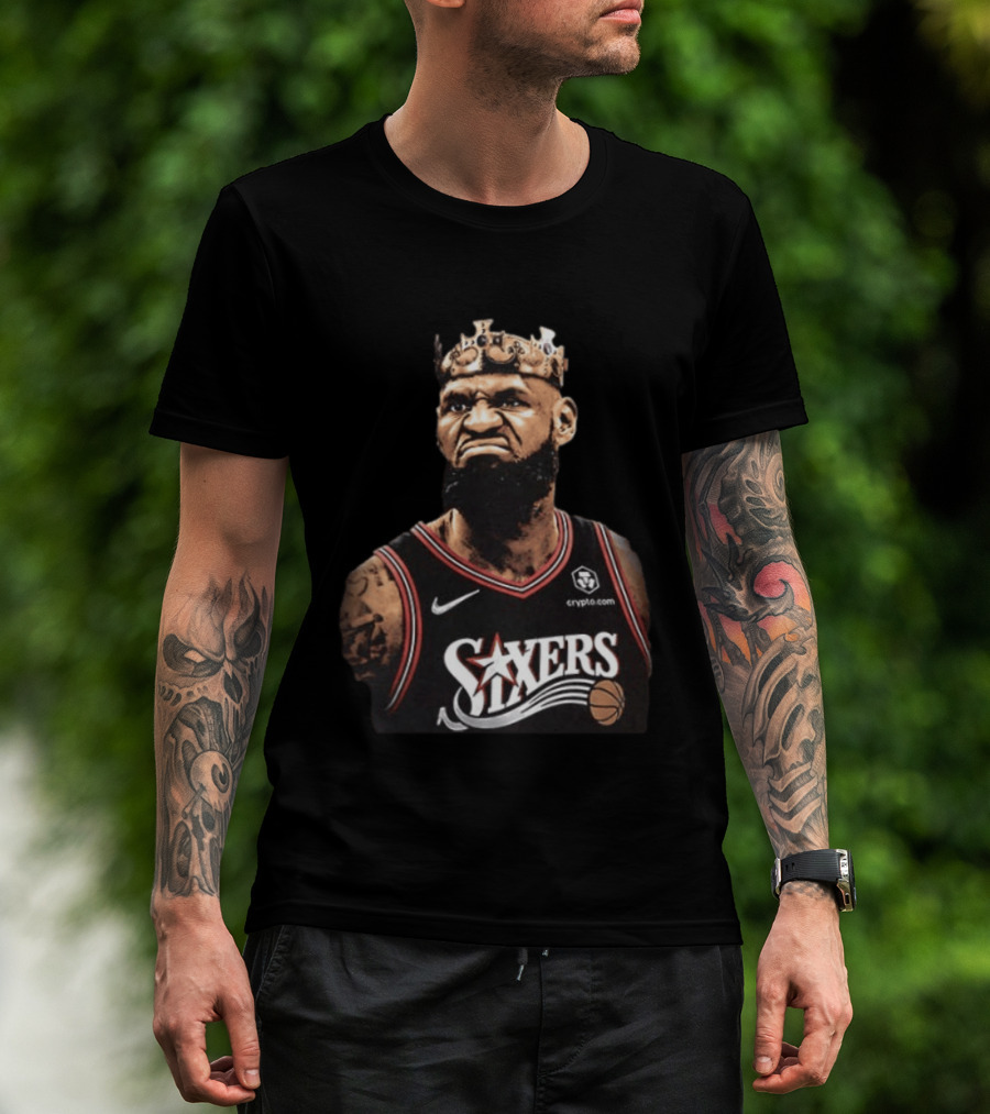 LeBron James Philadelphia 76ers Sixers King James Basketball Nike Crypto.com T-Shirt