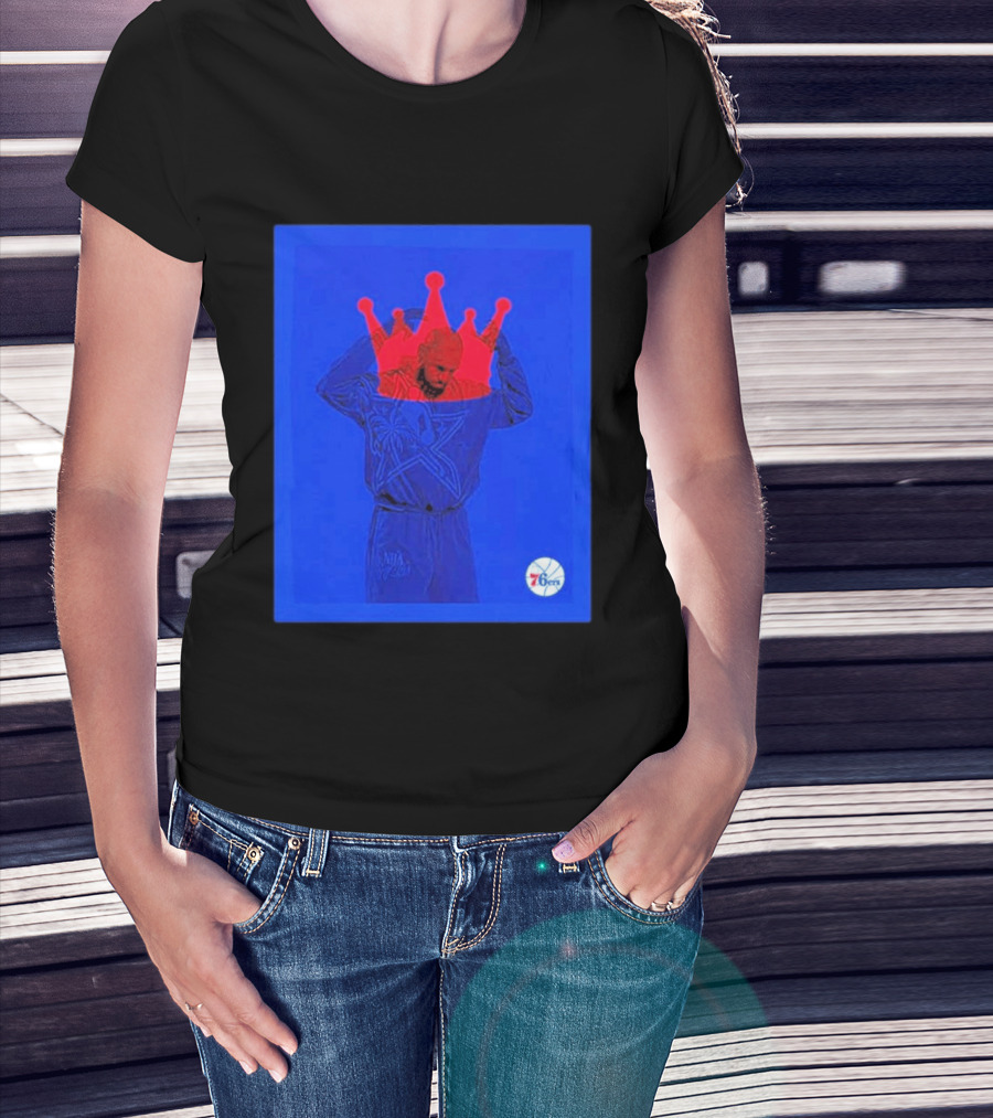 LeBron James NBA All Star Crown Philadelphia 76ers T-Shirt