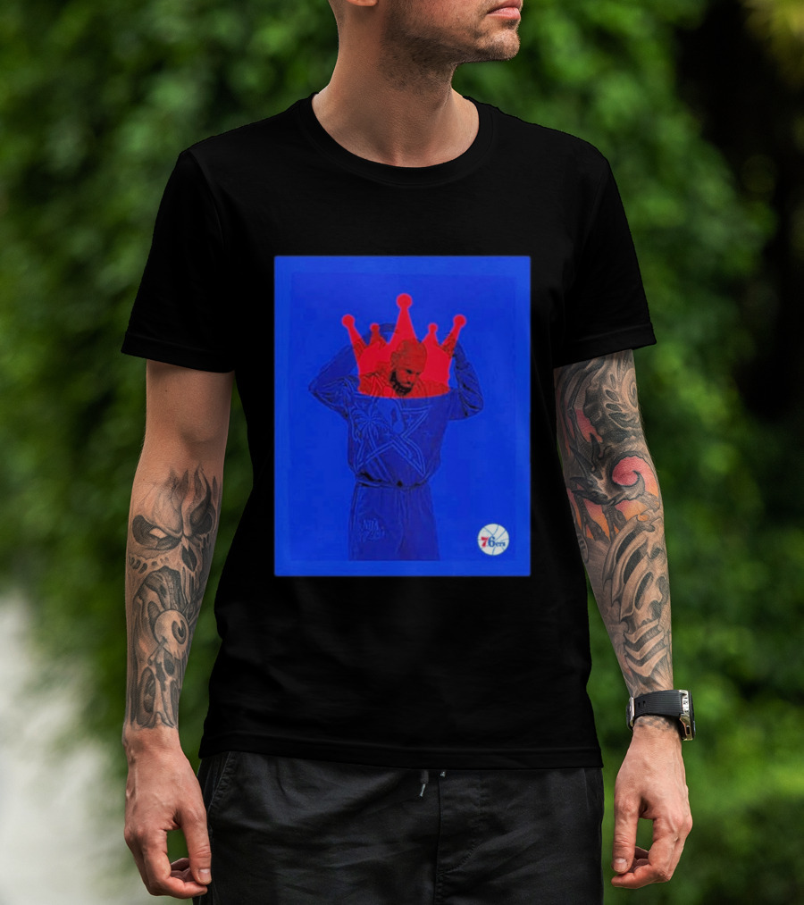 LeBron James NBA All Star Crown Philadelphia 76ers T-Shirt