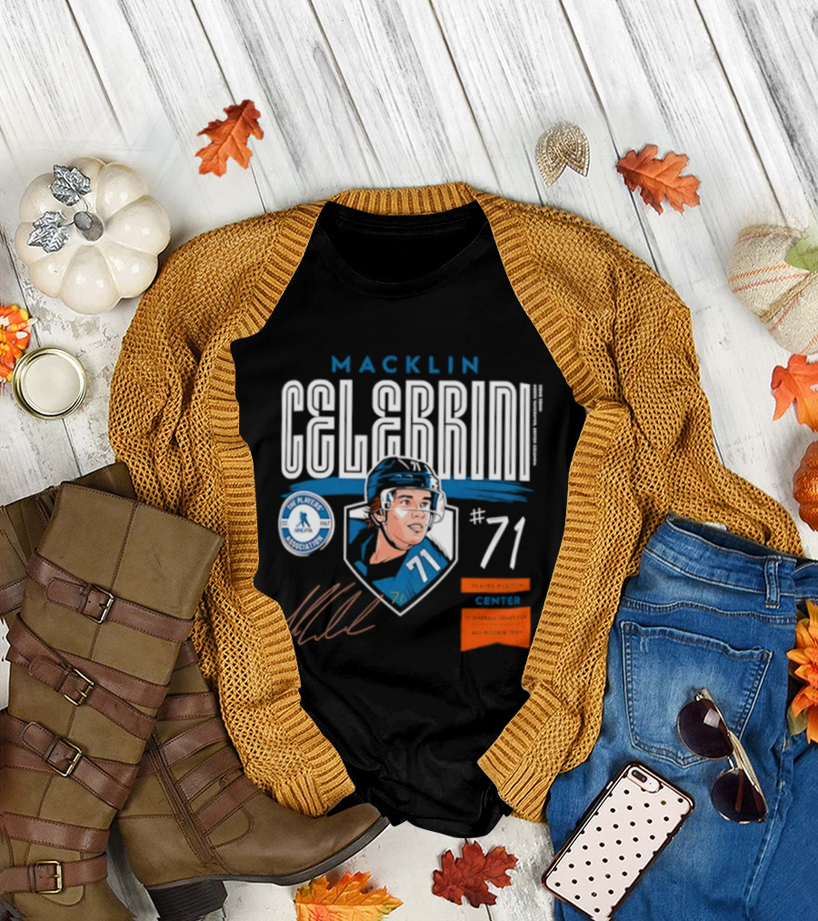Macklin Celebrini 71 NHL Players Association All Rookie Team 2026 Pick T-Shirt