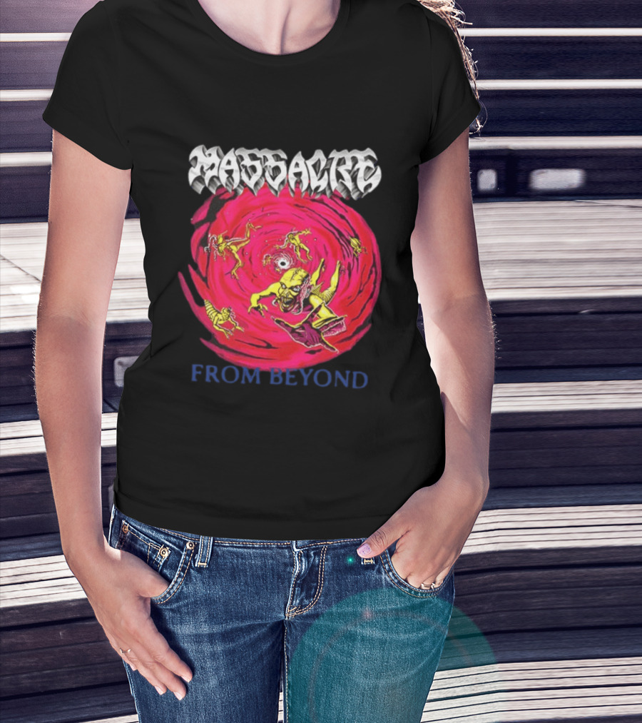 Massacre From Beyond 1991 Two Sided Horror Imagery Team T-Shirt