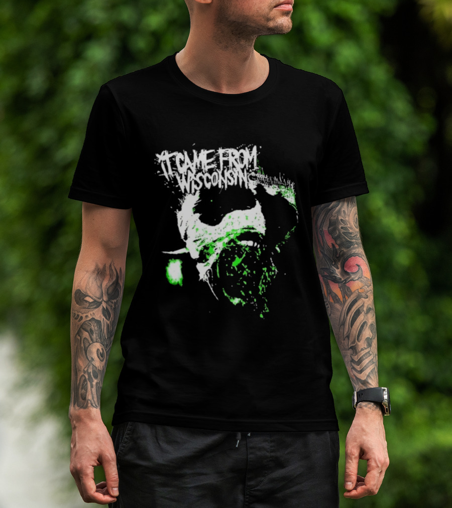 Necromorph It Came From Wisconsin Blast Beat Their Holes Two Sided Horror T-Shirt