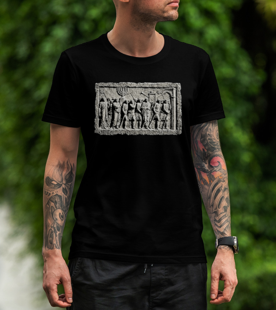 Nick Fuentes Arch Of Titus Menorah Relief Roman Soldiers T-Shirt