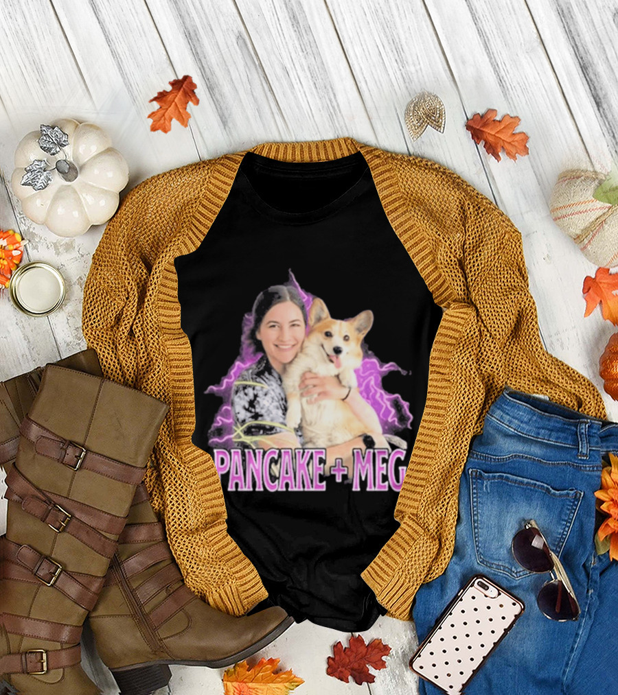 Pancake + Meg Electric Purple Corgi Hug T-Shirt