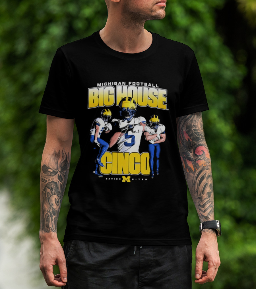 Michigan Wolverines Football Big House Cinco Savion Hiter T-Shirt