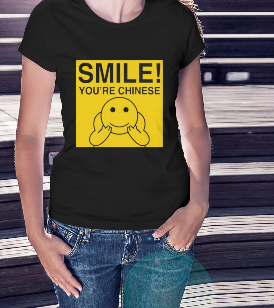SMILE You're Chinese Sticker Emoticon Sign Yellow T-Shirt