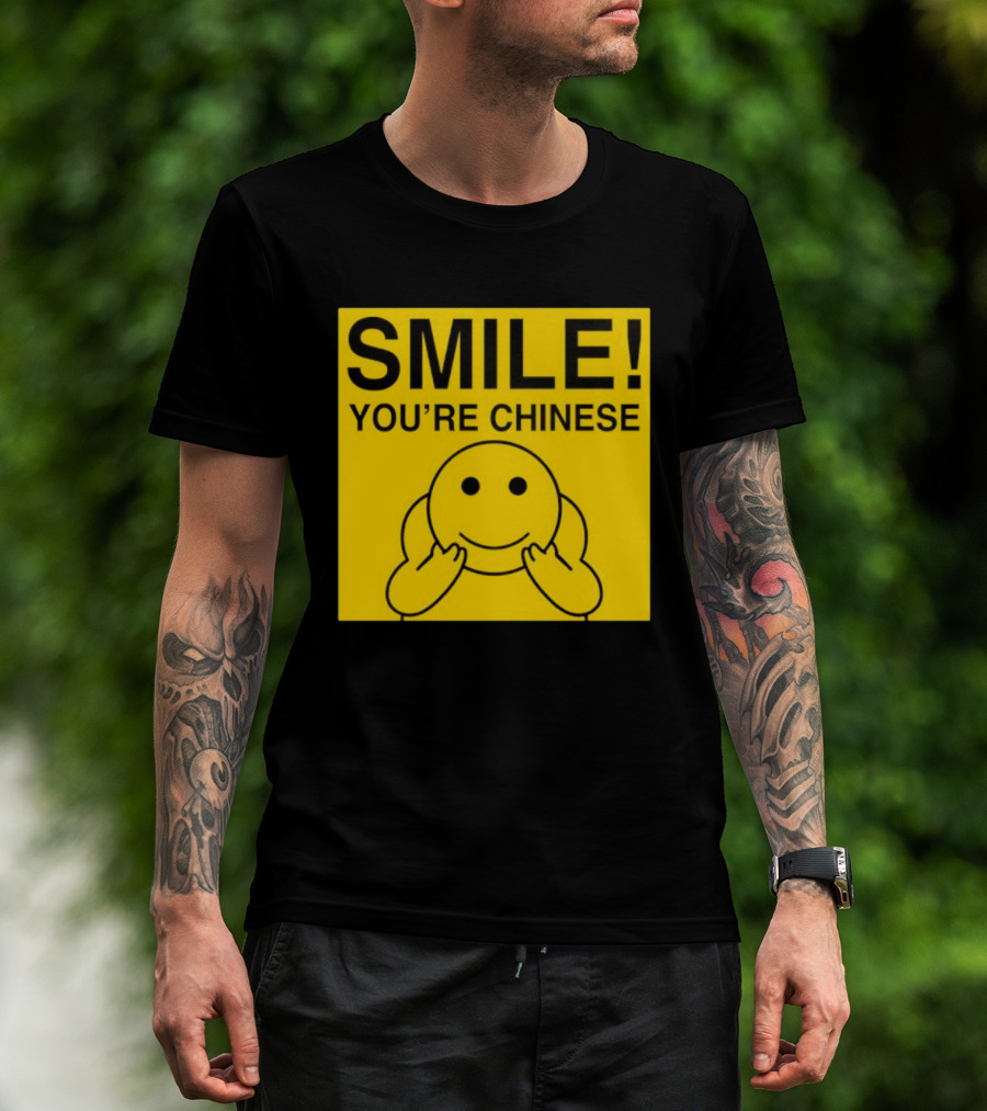 SMILE You're Chinese Sticker Emoticon Sign Yellow T-Shirt