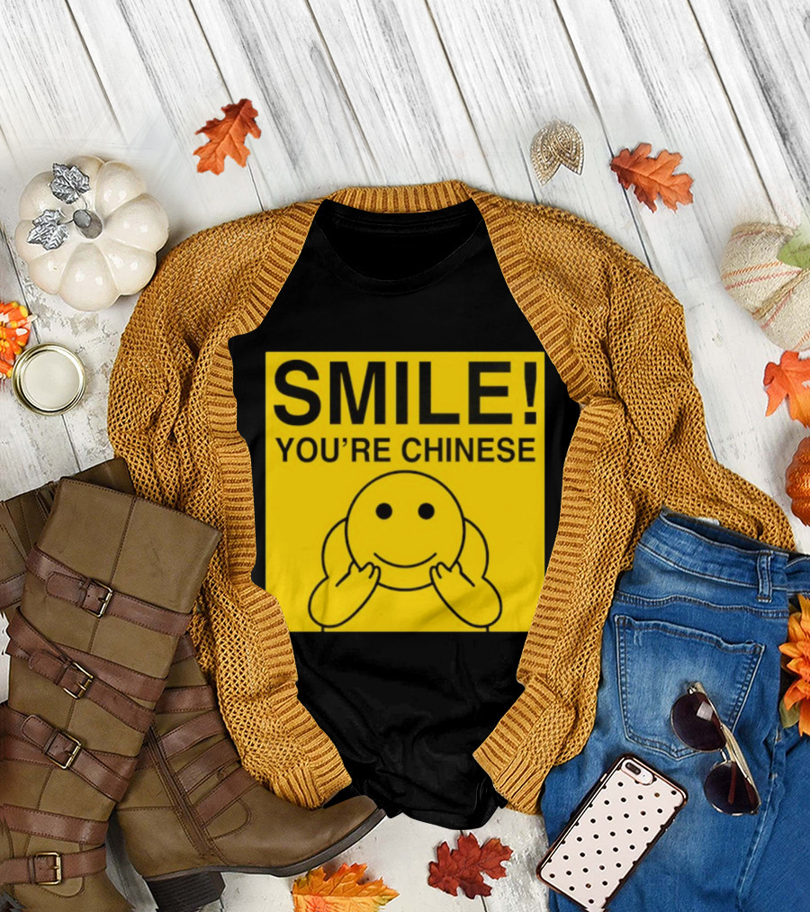 SMILE You're Chinese Sticker Emoticon Sign Yellow T-Shirt