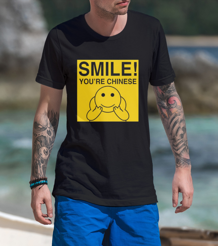 SMILE You're Chinese Sticker Emoticon Sign Yellow T-Shirt