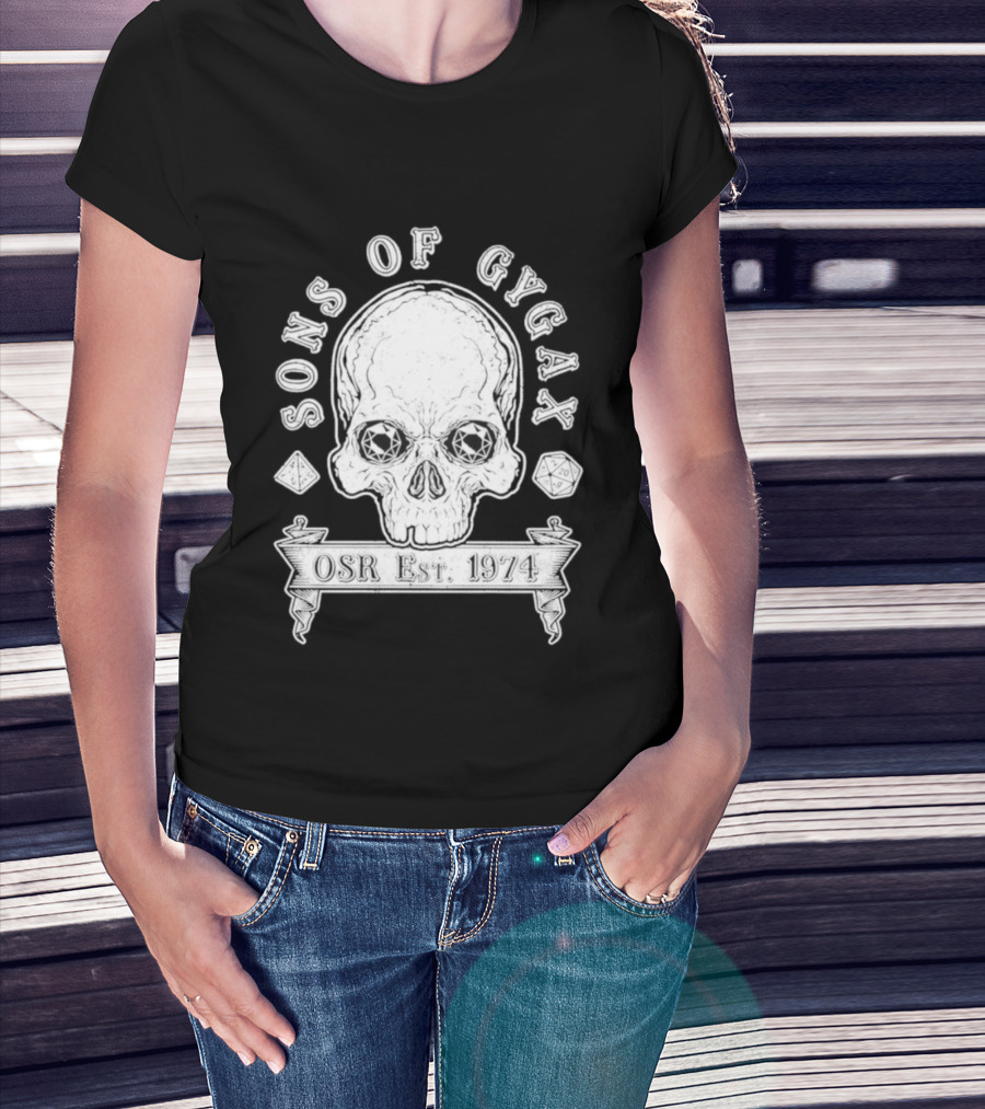 Sons Of Gygax OSR Est 1974 Skull T-Shirt