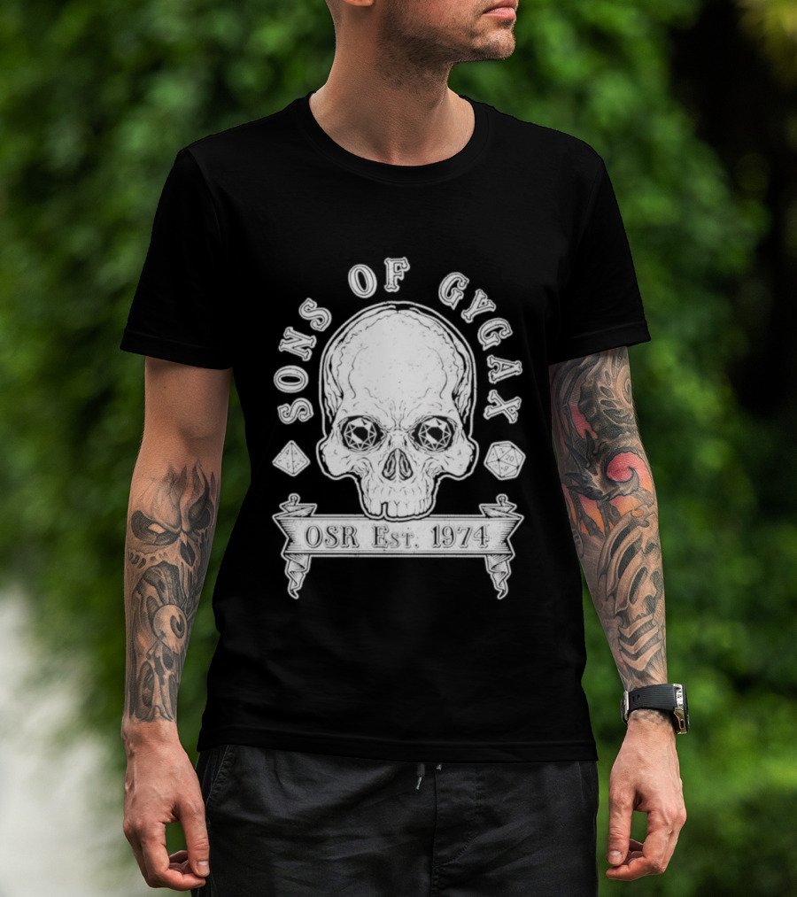 Sons Of Gygax OSR Est 1974 Skull T-Shirt