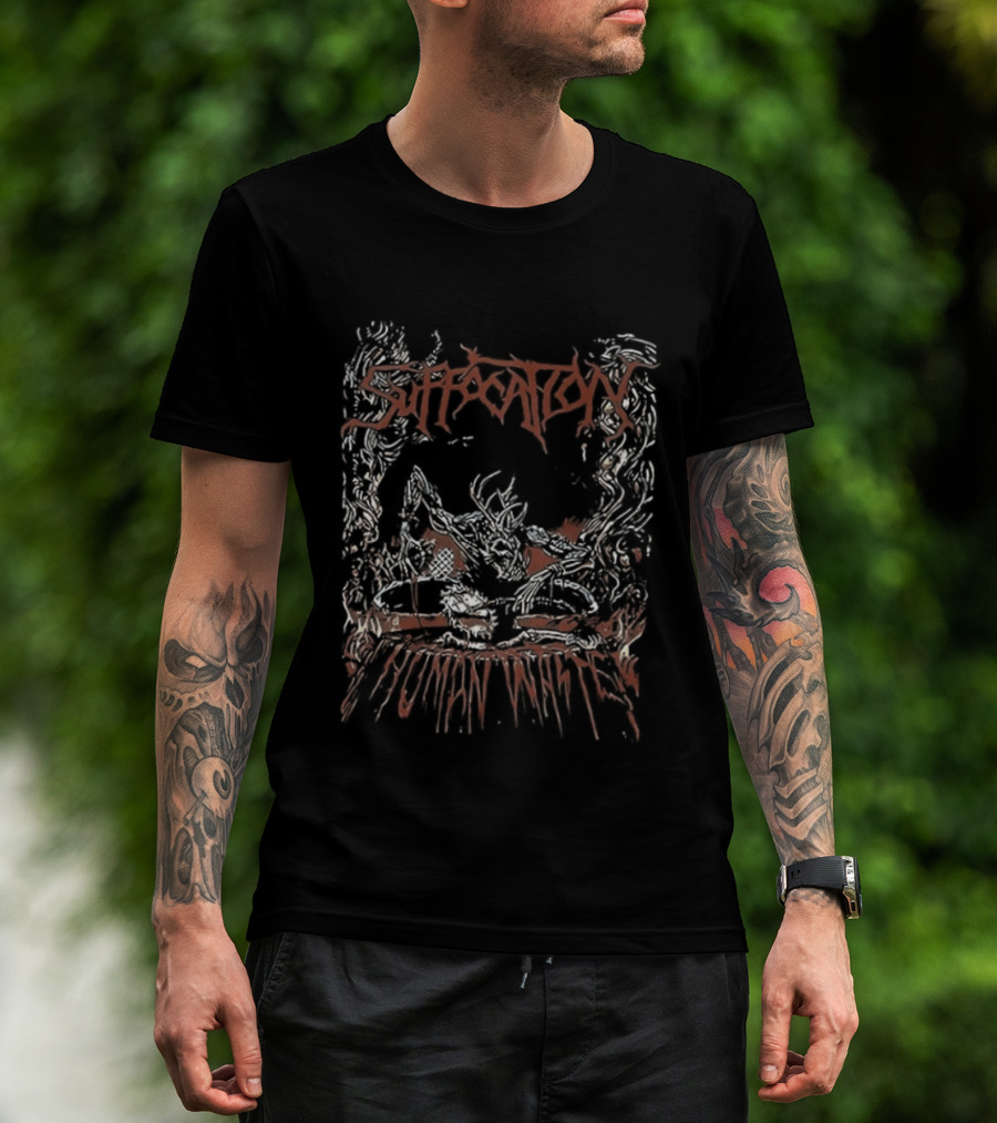 Suffocation Human Waste 1991 Metal Two Sided Vintage Album T-Shirt