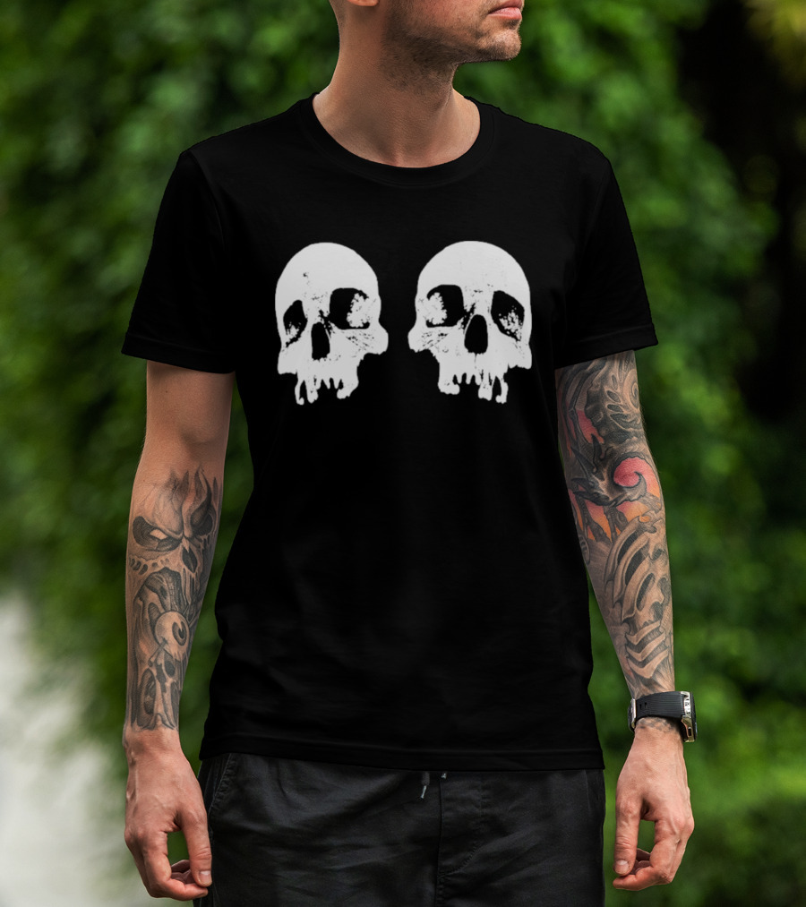 The Royals Alexandra Park Skull White Dual Skulls T-Shirt
