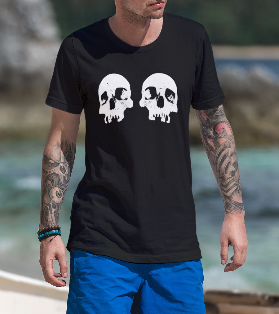 The Royals Alexandra Park Skull White Dual Skulls T-Shirt