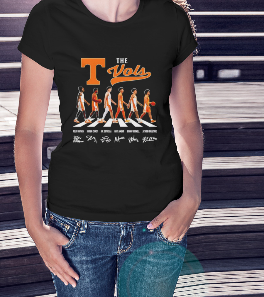 The Vols Tennessee Volunteers Basketball 2026 Abbey Road Signatures Player T-Shirt