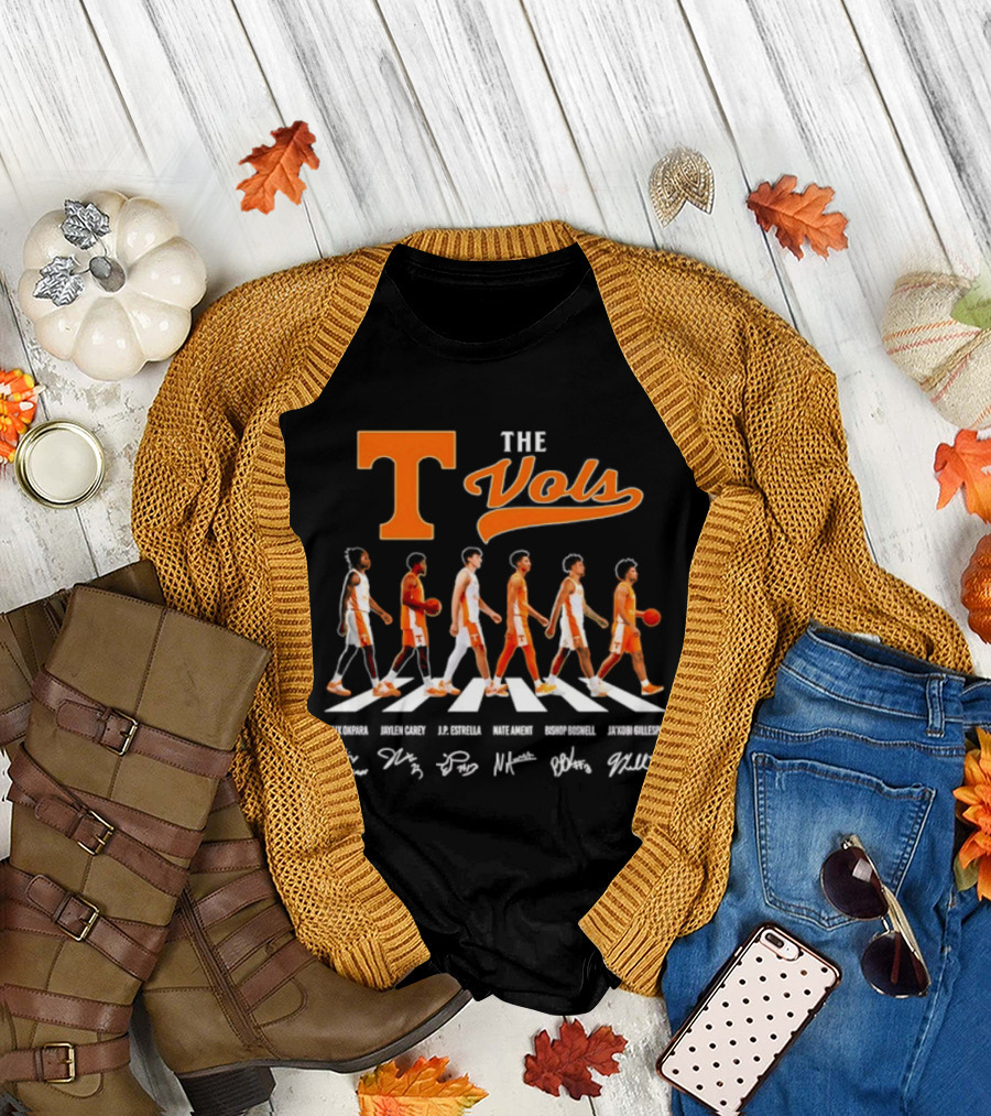 The Vols Tennessee Volunteers Basketball 2026 Abbey Road Signatures Player T-Shirt