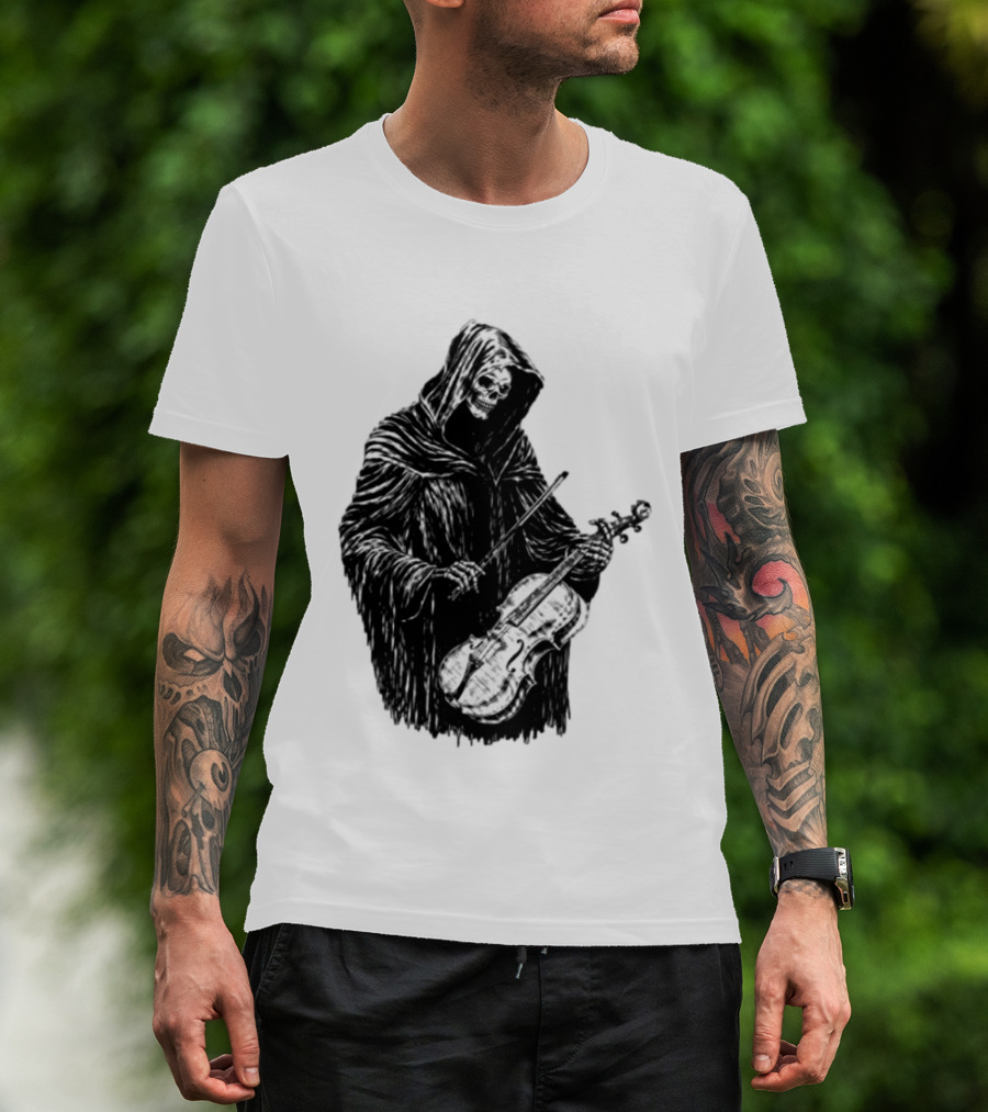 Avenged Sevenfold A7X North American Tour 2026 At Peace Tour Dates Grim Reaper Playing Violin T-Shirt