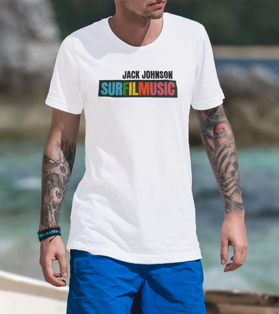 Jack Johnson Surfilmusic Tour 2026 Colorful T-Shirt
