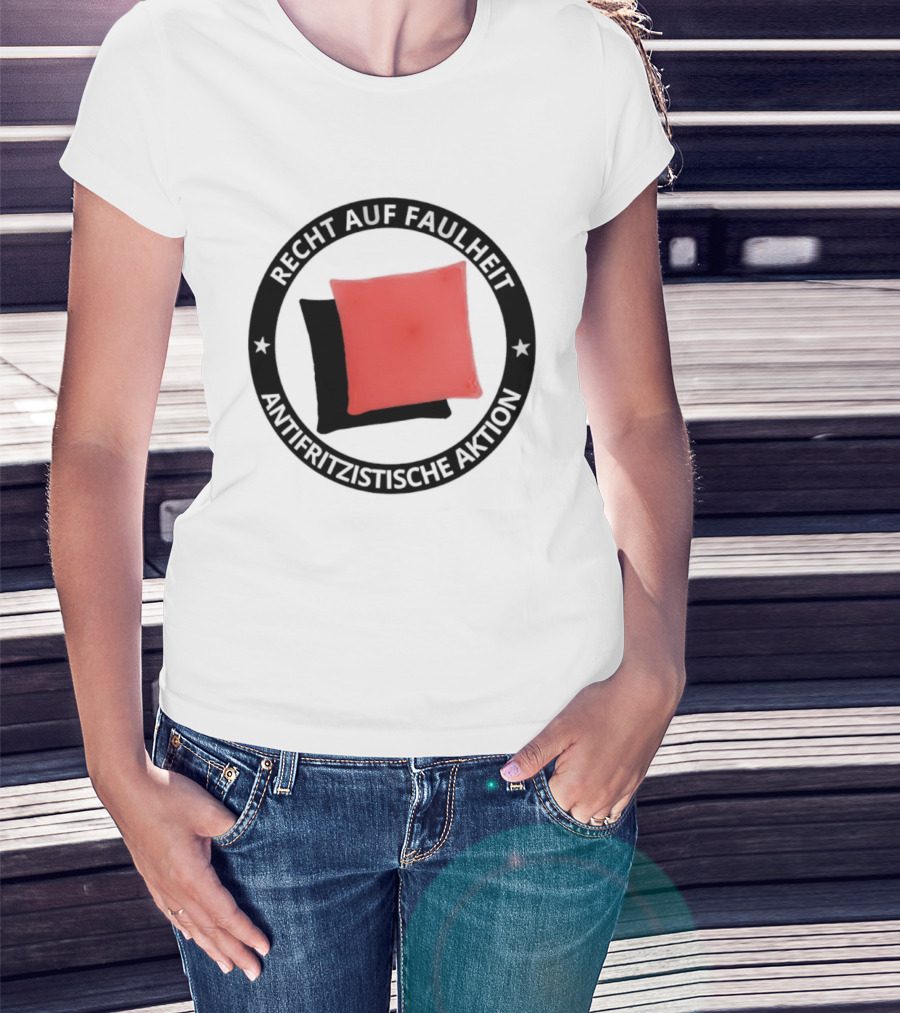 Recht Auf Faulheit Antifritzistische Aktion Rotes Kissen T-Shirt