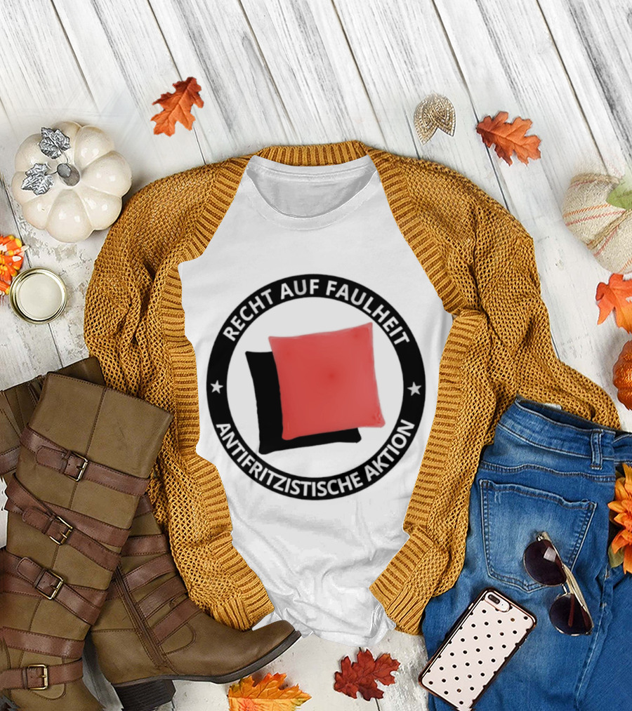 Recht Auf Faulheit Antifritzistische Aktion Rotes Kissen T-Shirt