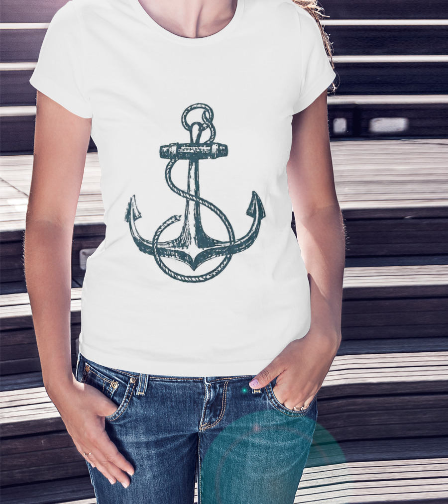 Netflix Here The Whole Time Diego Lira Caio Nautical Anchor T-Shirt