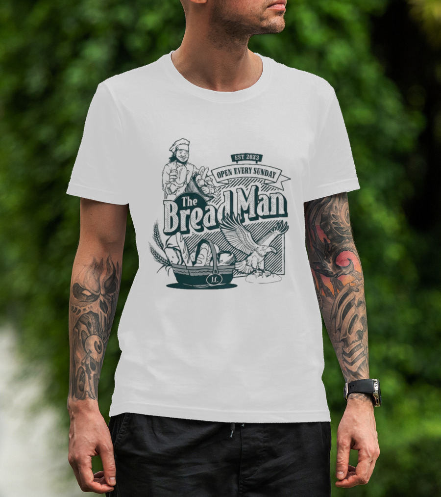 The Bread Man Open Every Sunday Vintage Bakery T-Shirt