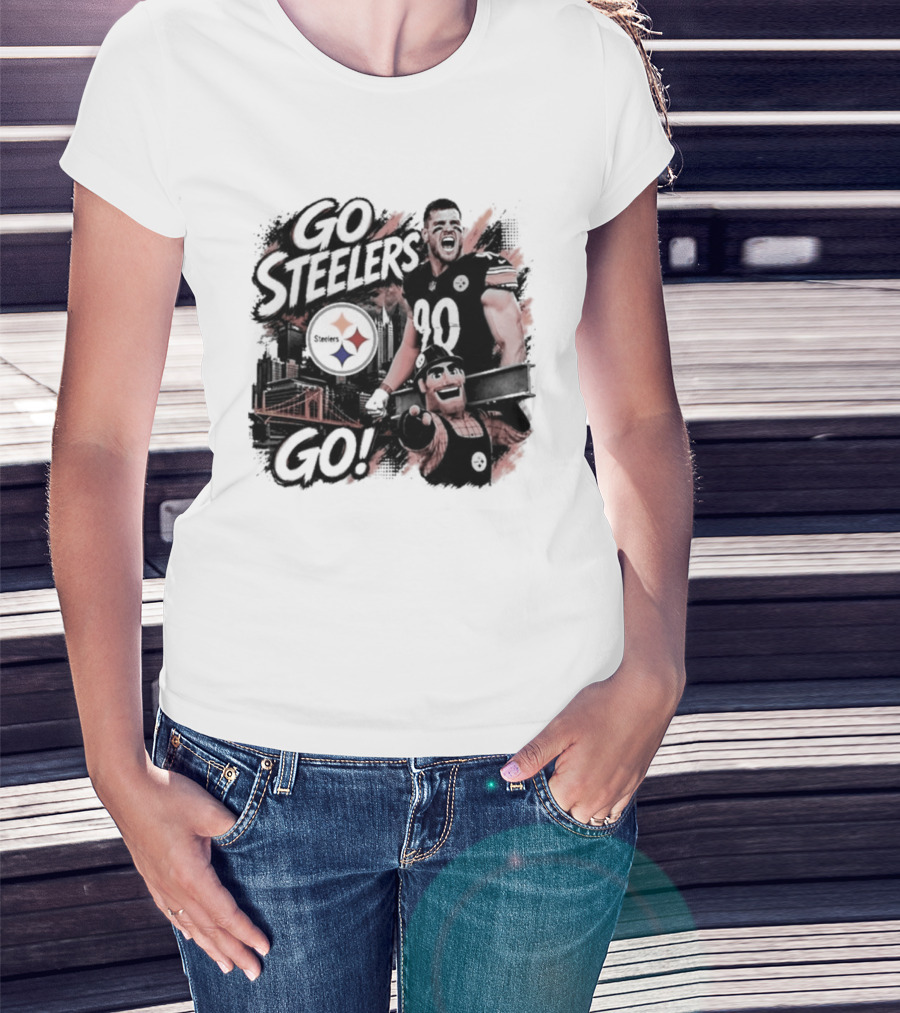 Pittsburgh Steelers TJ Watt Go Steelers Go! T-Shirt