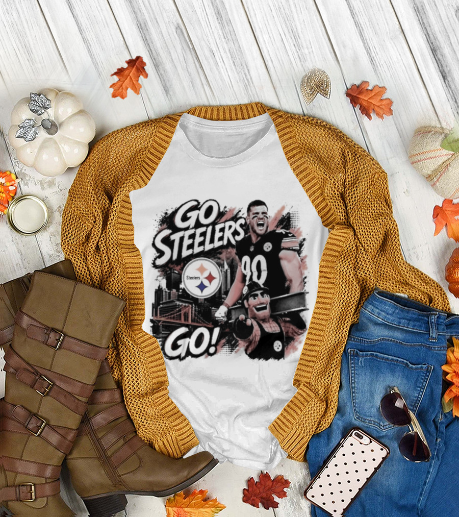 Pittsburgh Steelers TJ Watt Go Steelers Go! T-Shirt