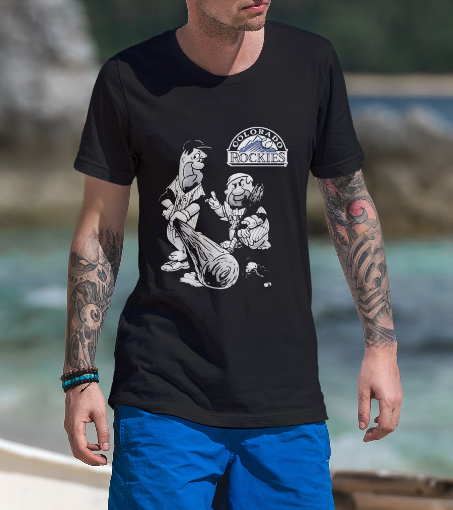 Colorado Rockies 2026 Flintstones Baseball T-Shirt