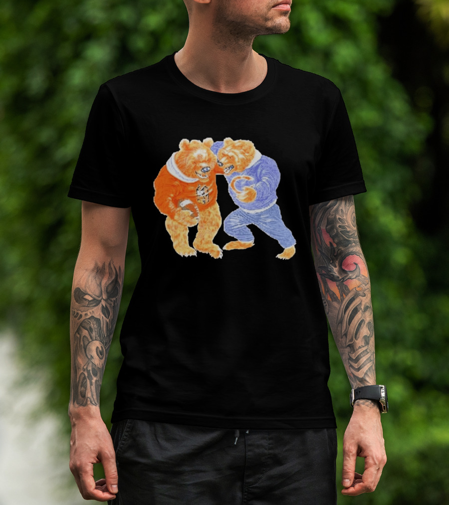 2026 Rome Odunze Bears With Football Fight T-Shirt