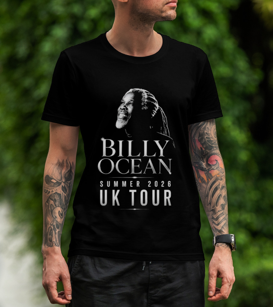 Billy Ocean Summer 2026 UK Tour Concert Merchandise T-Shirt