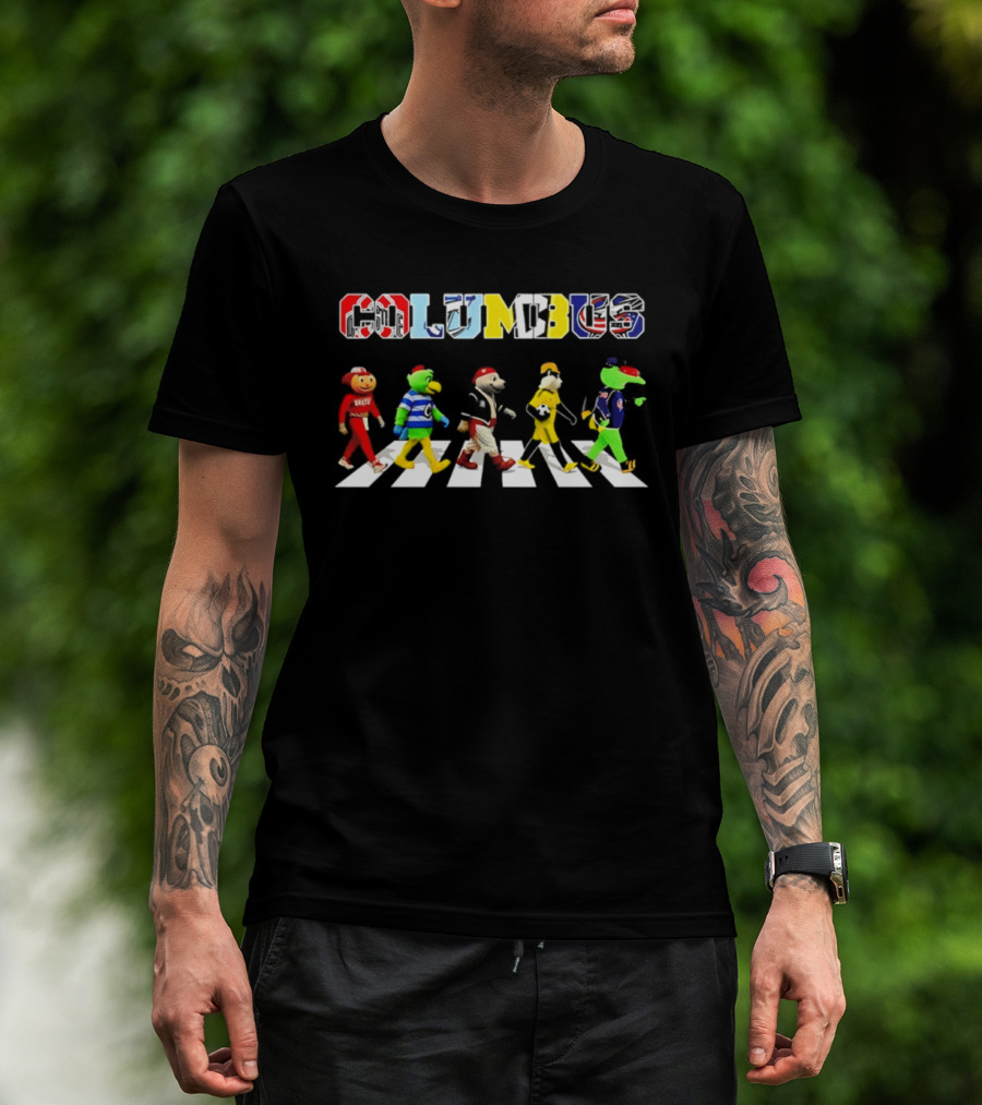 Columbus Mascots Abbey Road 2026 Sports Team Walk T-Shirt