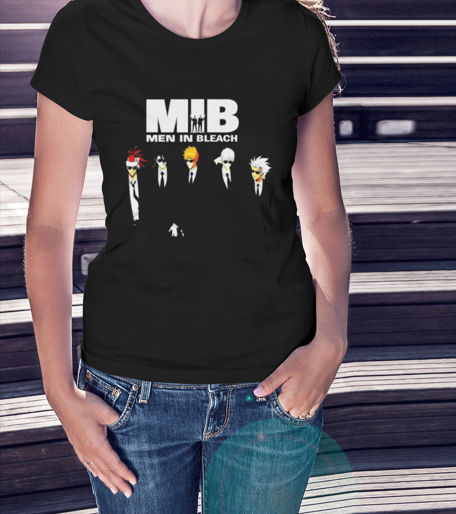 MIB Men In Bleach Crossover Men In Black International X Bleach Characters T-Shirt