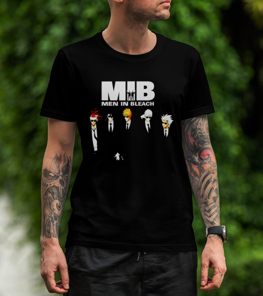MIB Men In Bleach Crossover Men In Black International X Bleach Characters T-Shirt