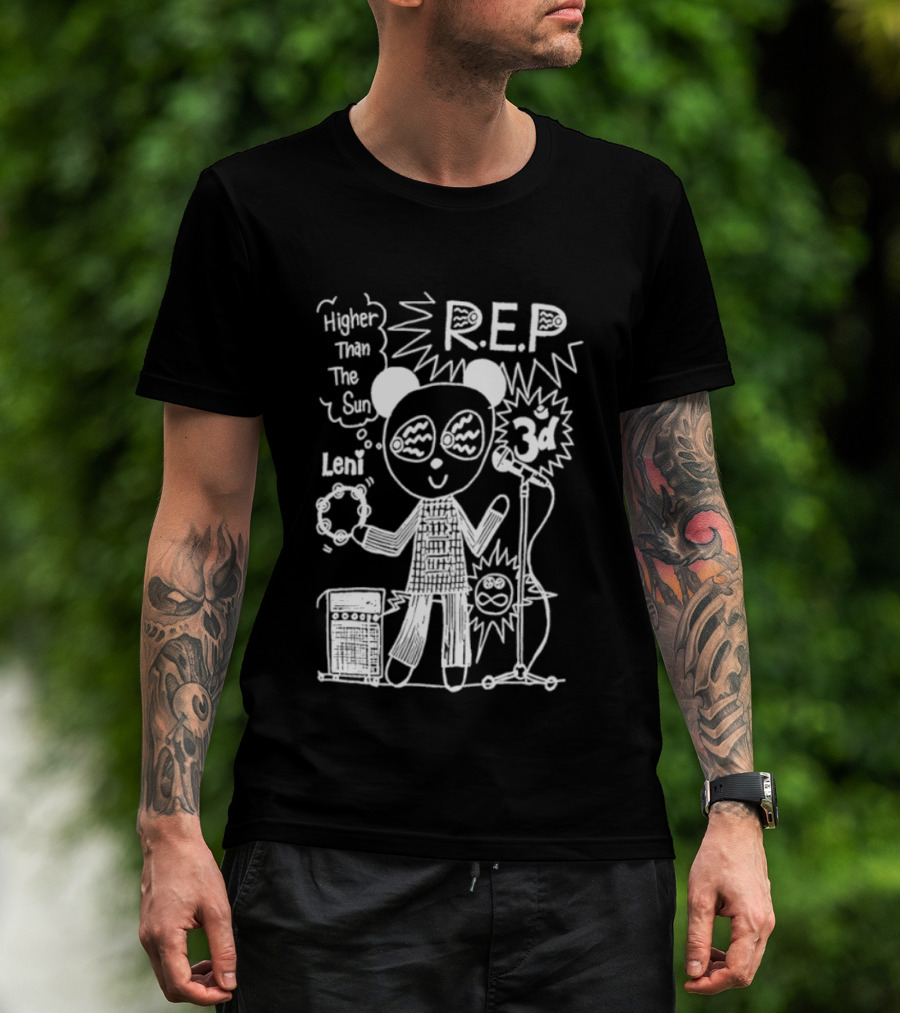 R.E.P Higher Than The Sun Bear With Drum And Microphone T-Shirt