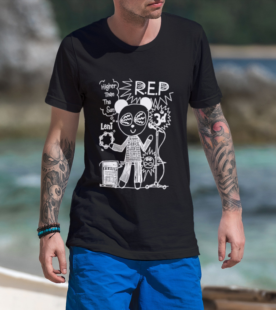 R.E.P Higher Than The Sun Bear With Drum And Microphone T-Shirt