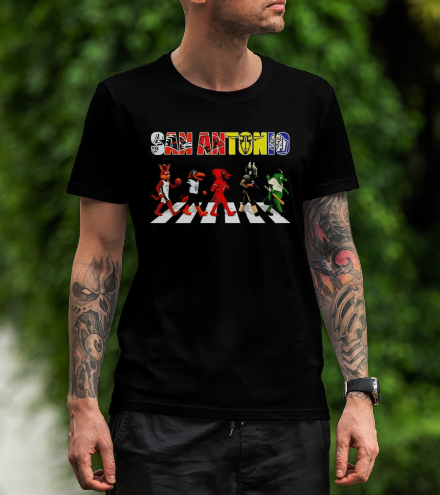 San Antonio Mascots Abbey Road Walk 2206 T-Shirt