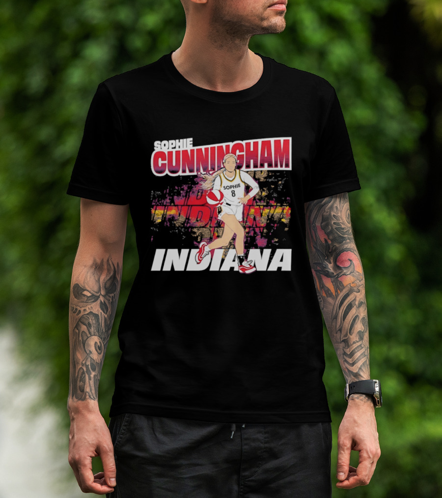 Sophie Cunningham Indiana Fever Basketball WNBA Athlete Action T-Shirt