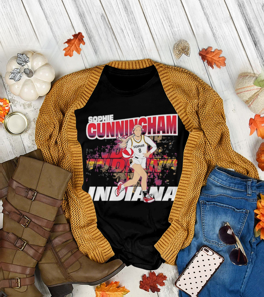 Sophie Cunningham Indiana Fever Basketball WNBA Athlete Action T-Shirt