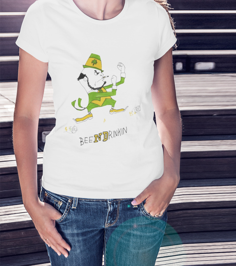 BeeNDrinkin Leprechaun Smoking St Patrick's Day Mischief T-Shirt