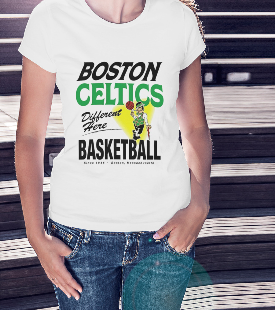 Boston Celtics Basketball Different Here Since 1946 Boston Massachusetts T-Shirt