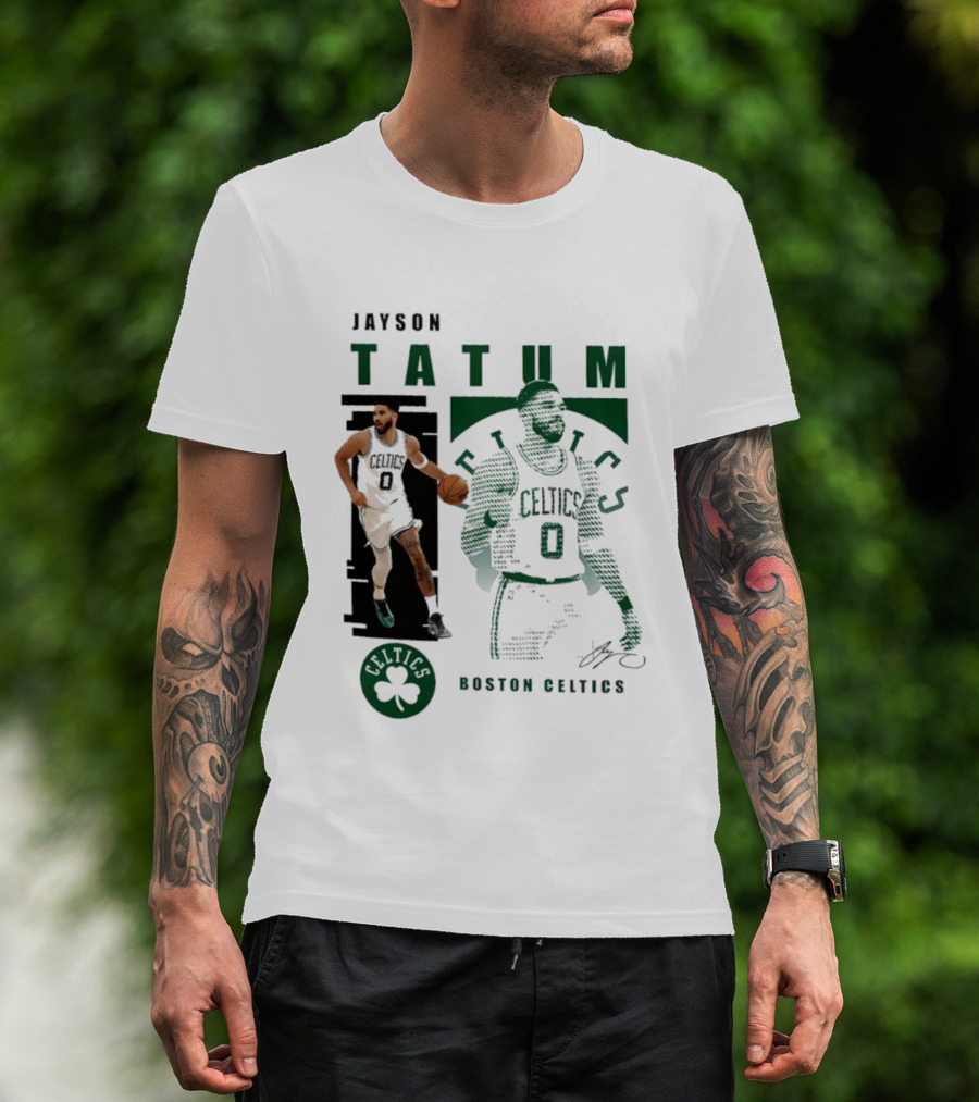 Boston Celtics Jayson Tatum Highlights Celtics Player 0 Signature T-Shirt