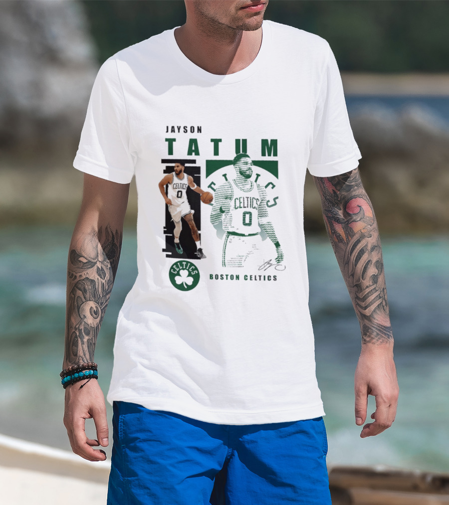 Boston Celtics Jayson Tatum Highlights Celtics Player 0 Signature T-Shirt